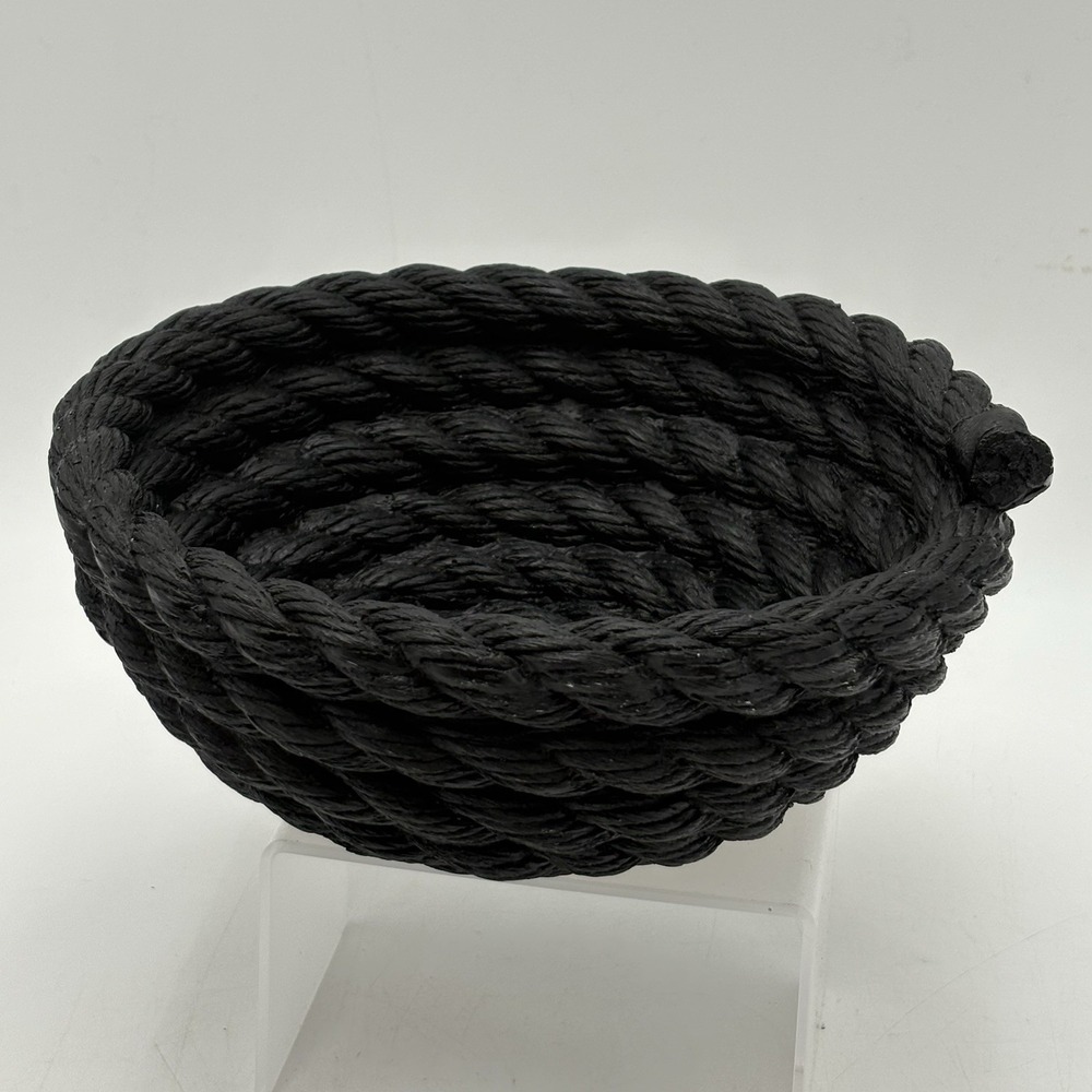 Harry‎ Allen Areaware Reality Black Rope Bowl Resin Sculpture 6.5" Modern Decor